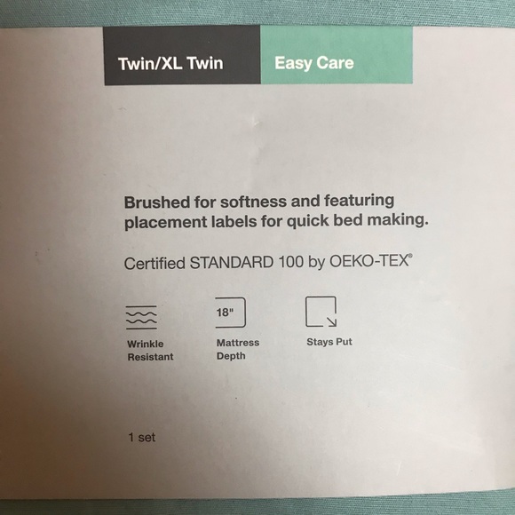 Made by Design Aqua Twin XL Twin Sheet Set NEW - Picture 2 of 5